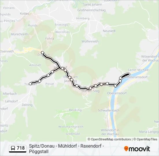 718 Bus Line Map