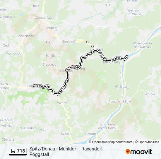 718 Bus Line Map