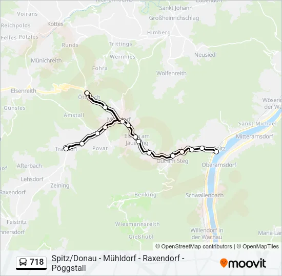 718 Bus Line Map