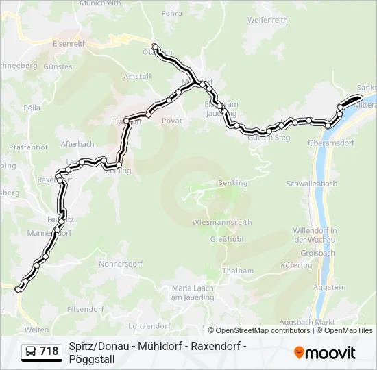 718 Bus Line Map