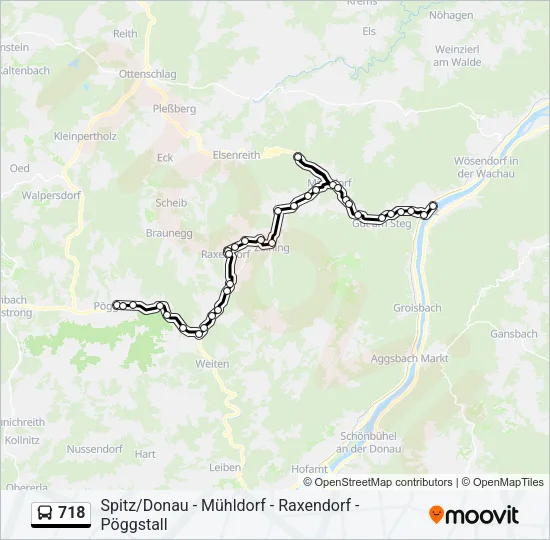 718 Bus Line Map