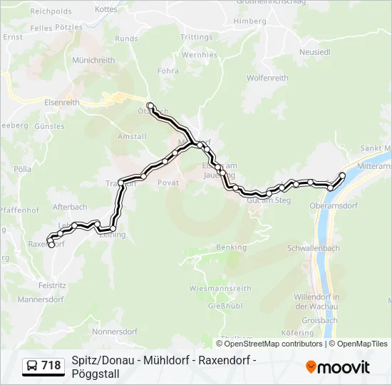 718 Bus Line Map