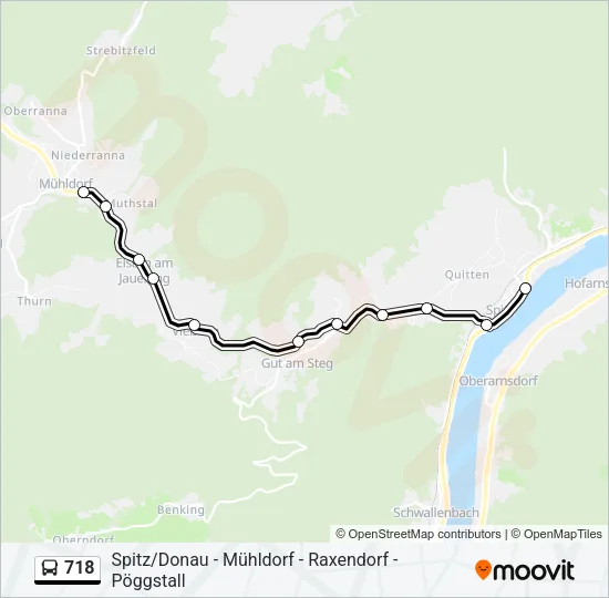 718 Bus Line Map