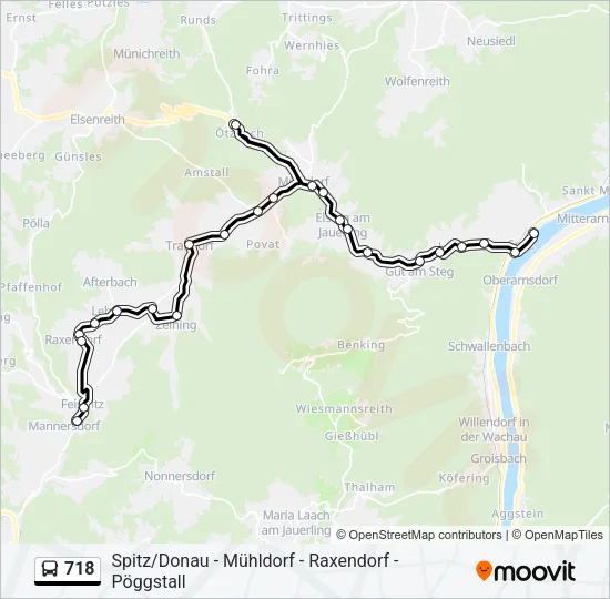 718 Bus Line Map
