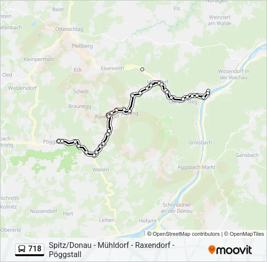 718 Bus Line Map