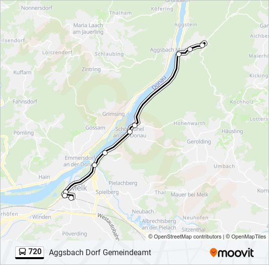 720 bus Line Map