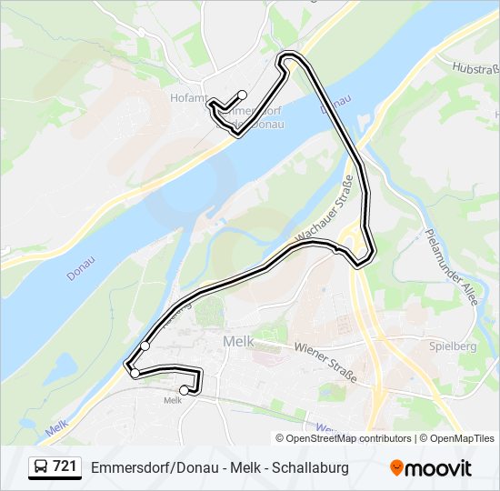 721 bus Line Map