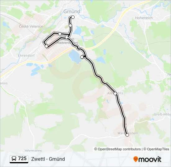 725 Bus Line Map