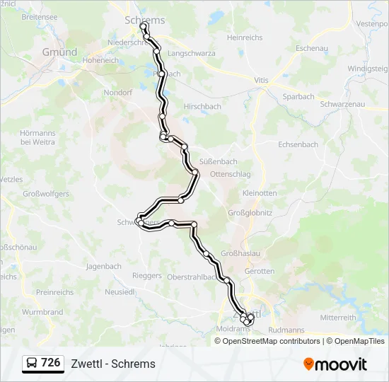 726 Bus Line Map