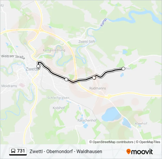 731 Bus Line Map