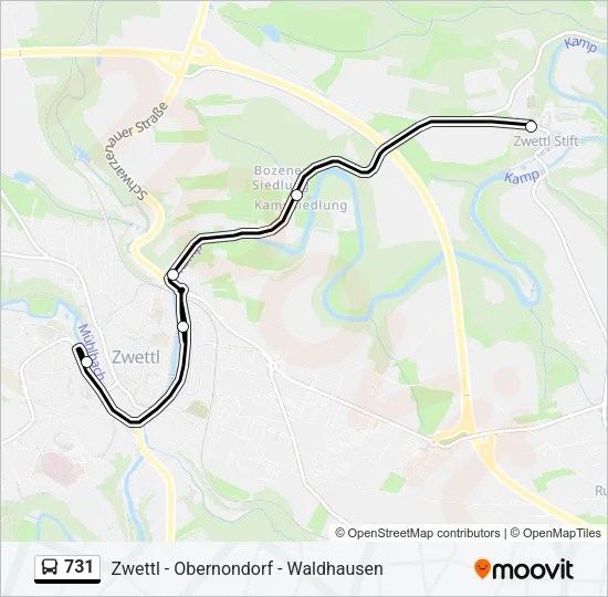731 Bus Line Map