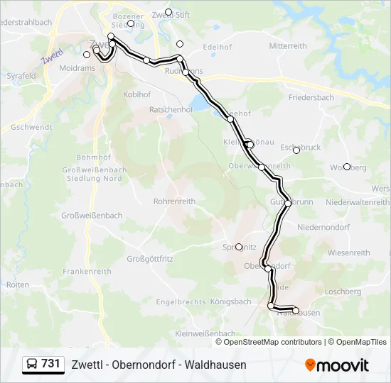 731 Bus Line Map