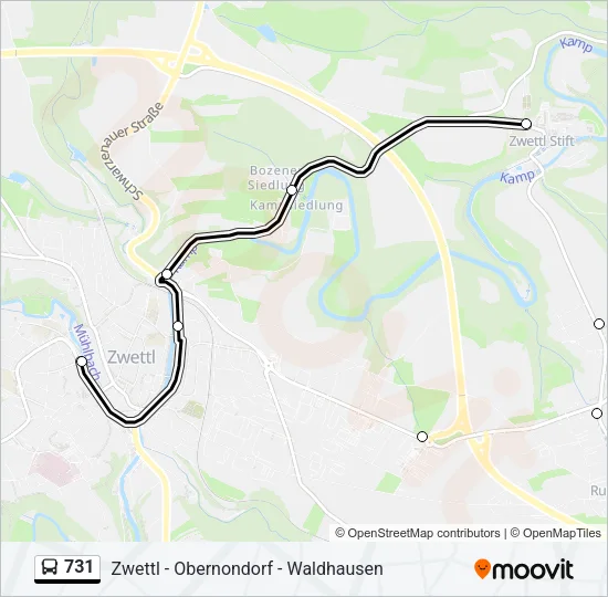 731 Bus Line Map