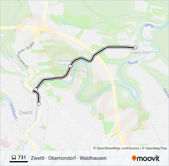 731 Bus Line Map