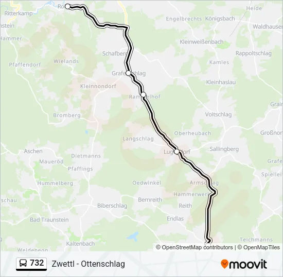 732 Bus Line Map