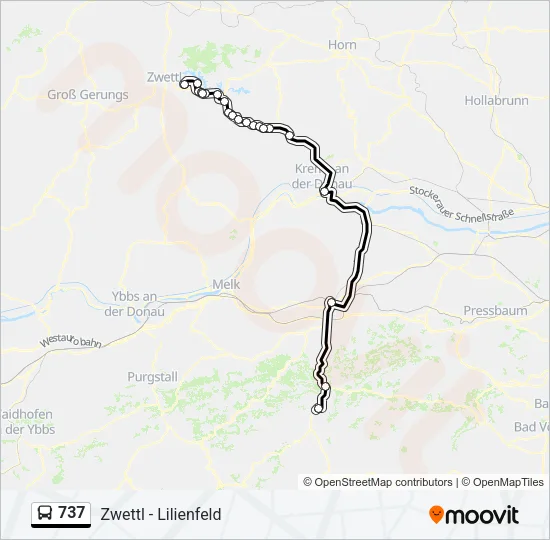 737 Bus Line Map