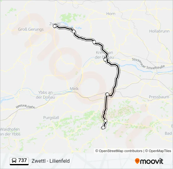 737 Bus Line Map