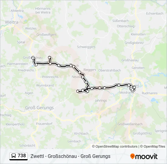 738 Bus Line Map