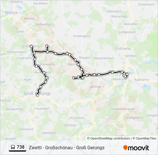 738 Bus Line Map