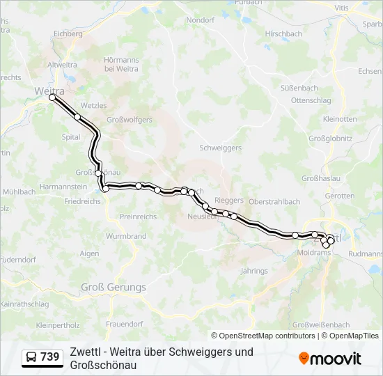 739 Bus Line Map