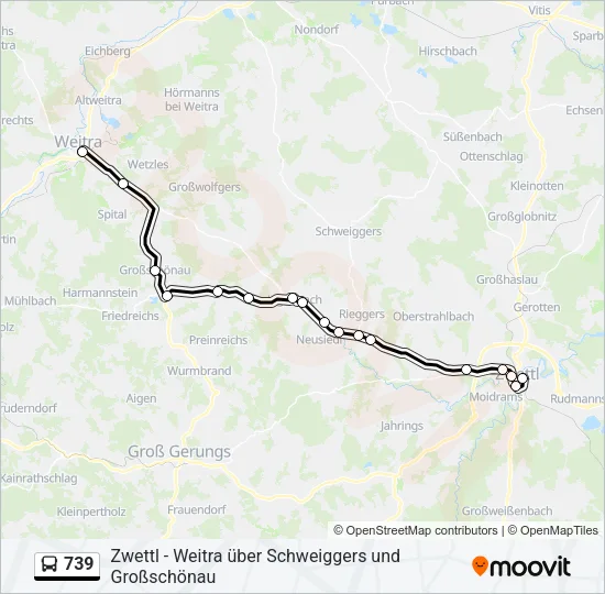 739 Bus Line Map