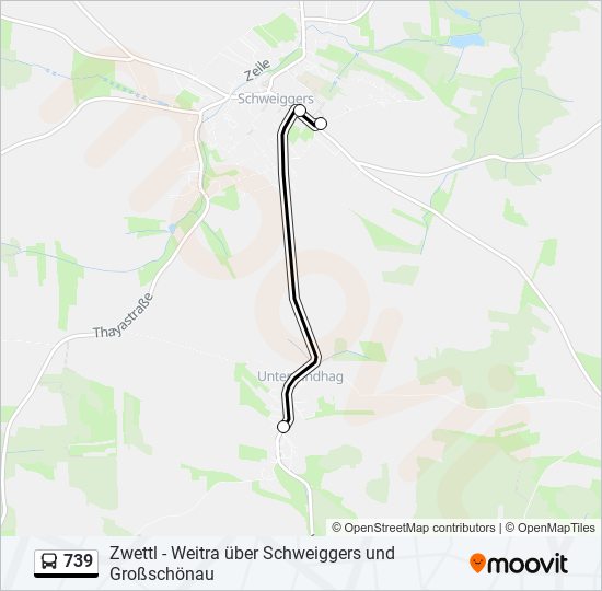 739 bus Line Map