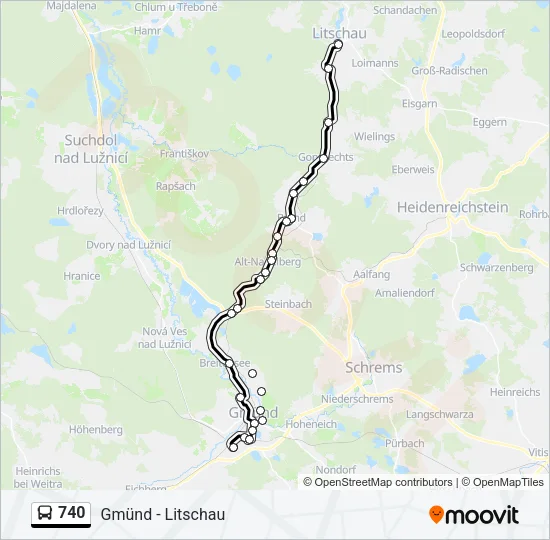 740 Bus Line Map