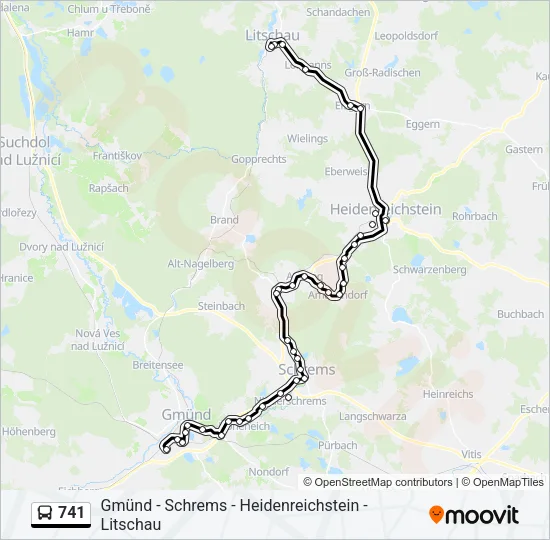 741 Bus Line Map