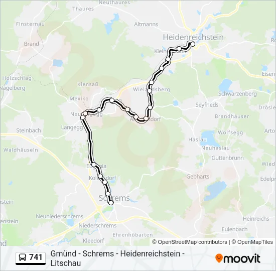 741 Bus Line Map