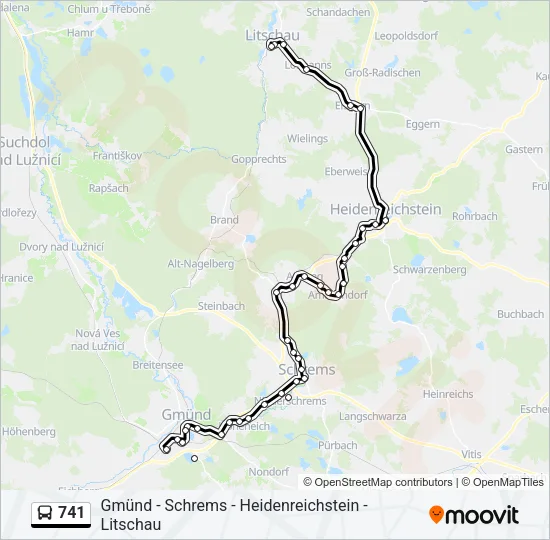 741 Bus Line Map
