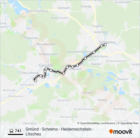 741 Bus Line Map