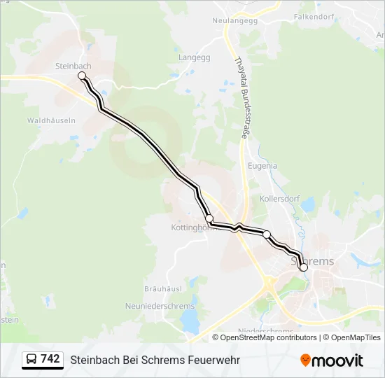 742 Bus Line Map