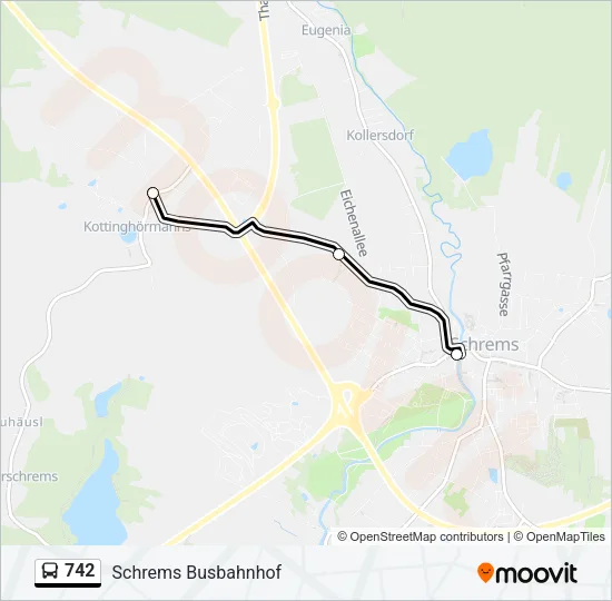 742 Bus Line Map