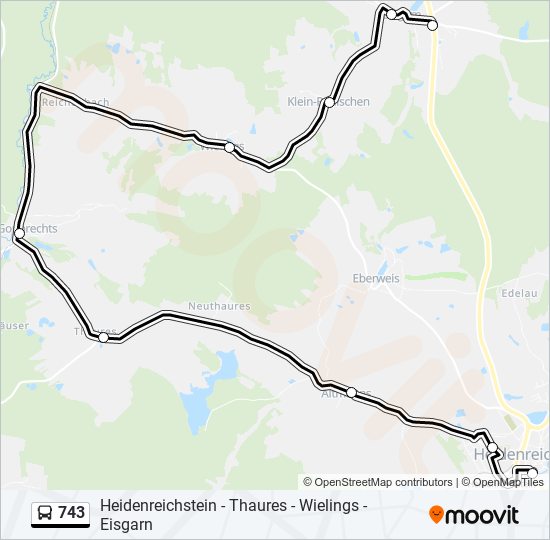 743 bus Line Map