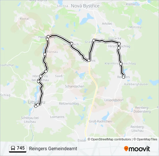 745 Bus Line Map