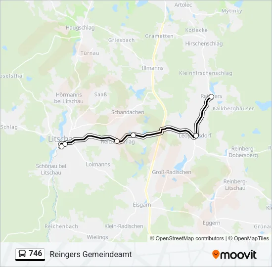 746 Bus Line Map