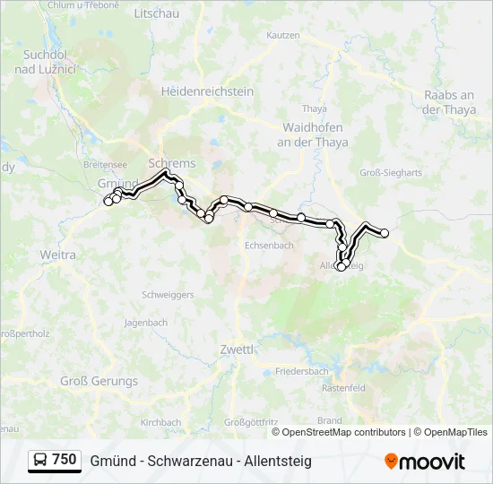 750 Bus Line Map