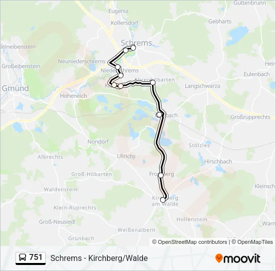 751 Bus Line Map