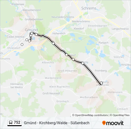 752 Bus Line Map