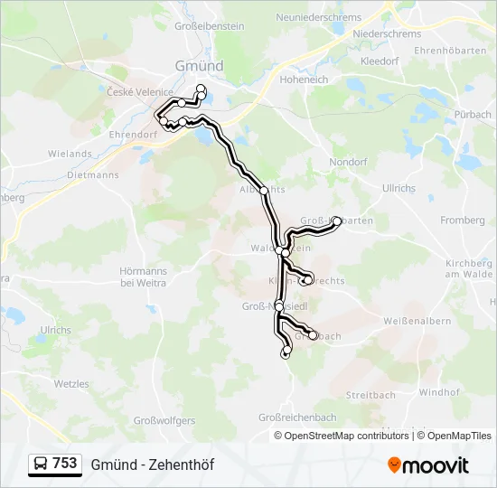 753 Bus Line Map