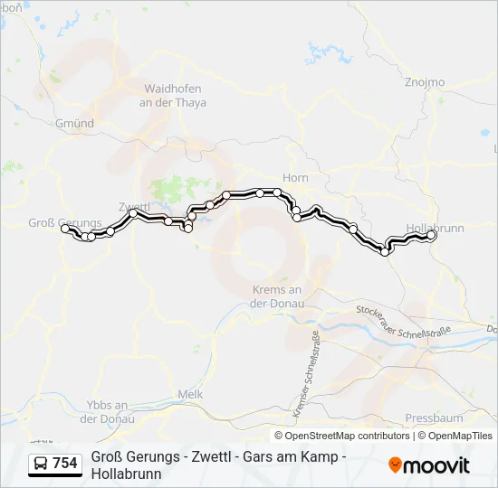 754 Bus Line Map