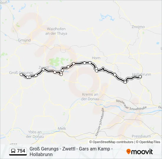 754 Bus Line Map