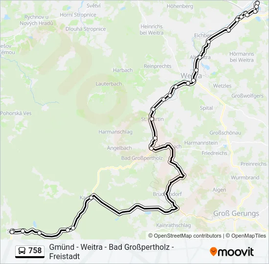 758 Bus Line Map
