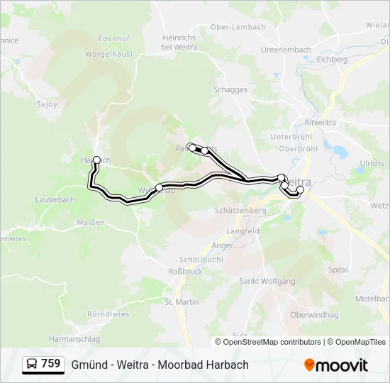 759 Bus Line Map