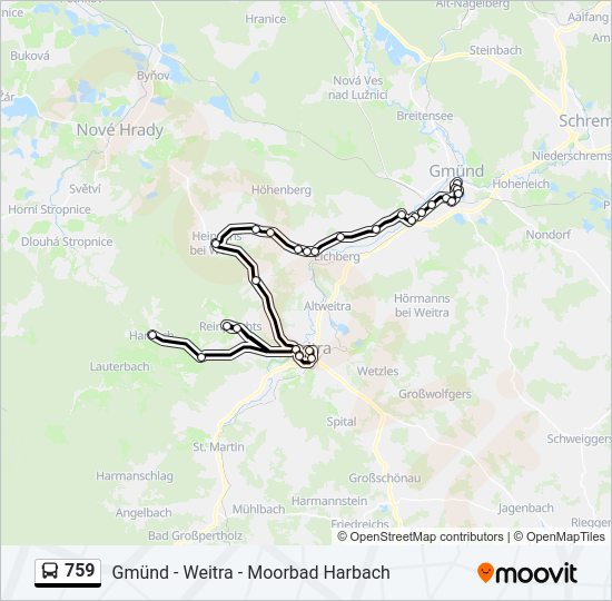 759 bus Line Map