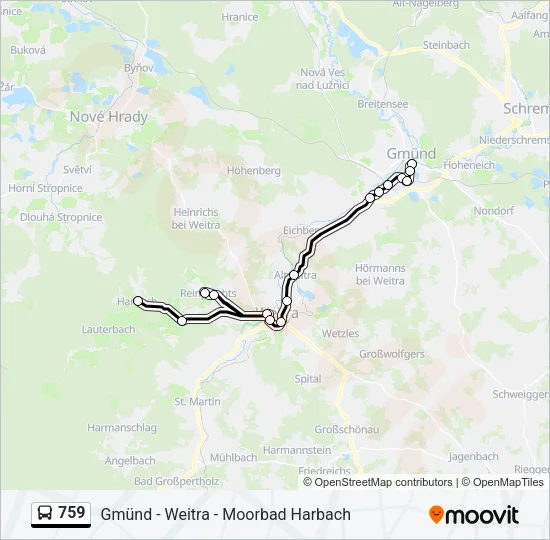 759 Bus Line Map