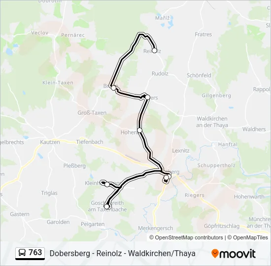 763 Bus Line Map