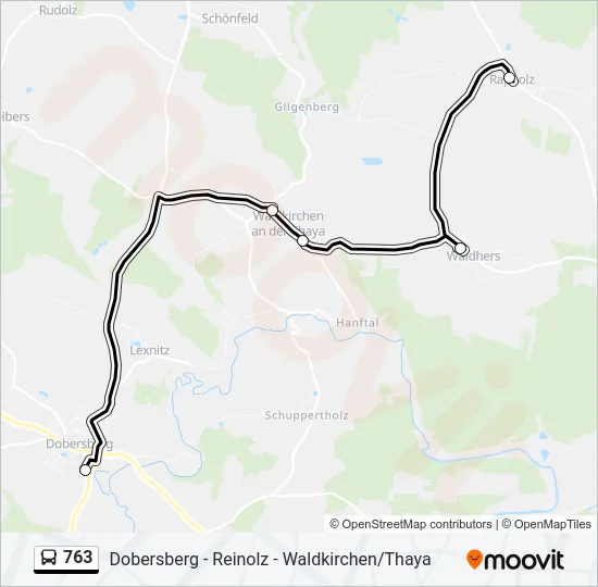 763 Bus Line Map