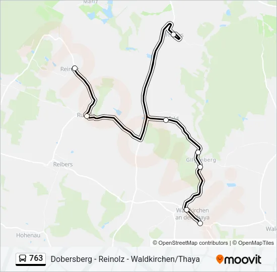 763 Bus Line Map