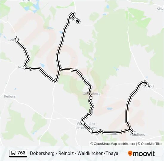 763 Bus Line Map